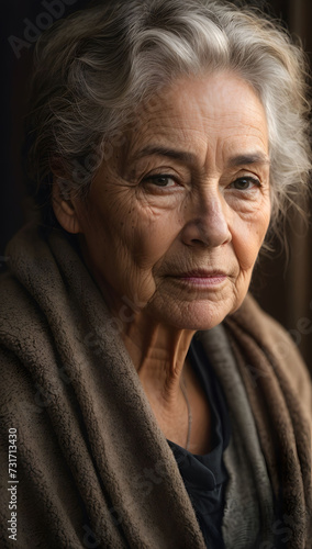Timeless Wisdom: A Photorealistic Portrait of Contemplative Elderhood