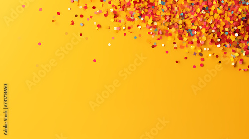 Aerial golden confetti celebration  confetti background