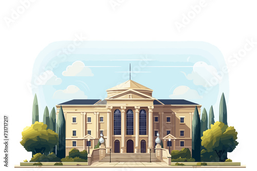 court vector flat minimalistic asset isolated illustration