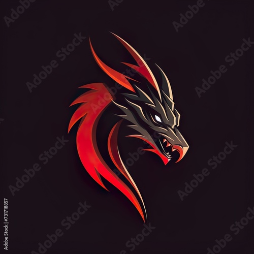 vector design gaming esport mascot logo of dragon