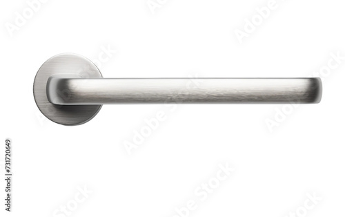 Modern Brushed Door Handle Isolated on Transparent Background PNG.