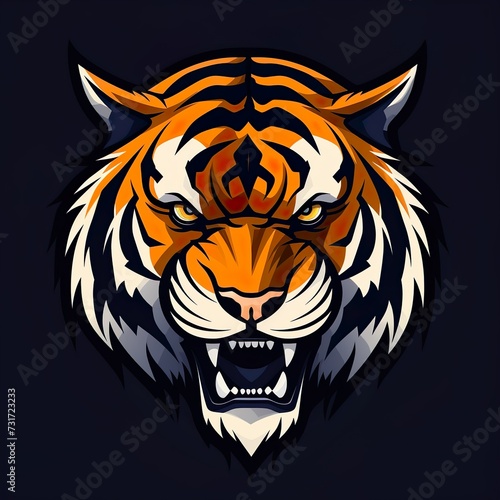 vector design gaming esport mascot logo of tiger © smoke