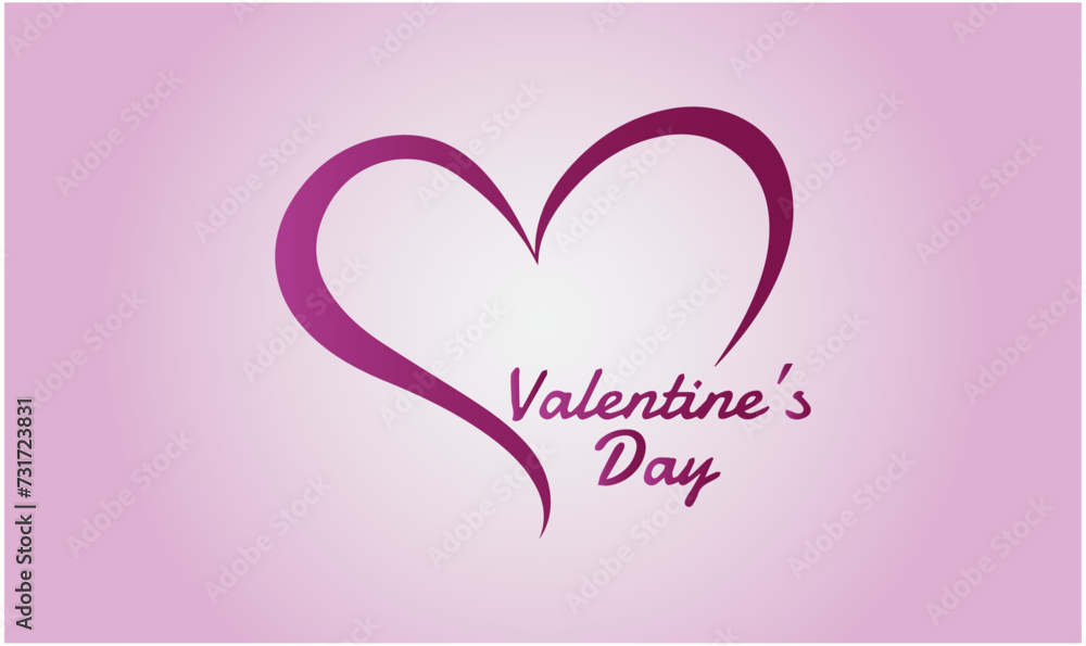 Creative Valentine's Day heart, pink background with heart