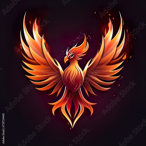 vector design gaming esport mascot logo of phoenix bird