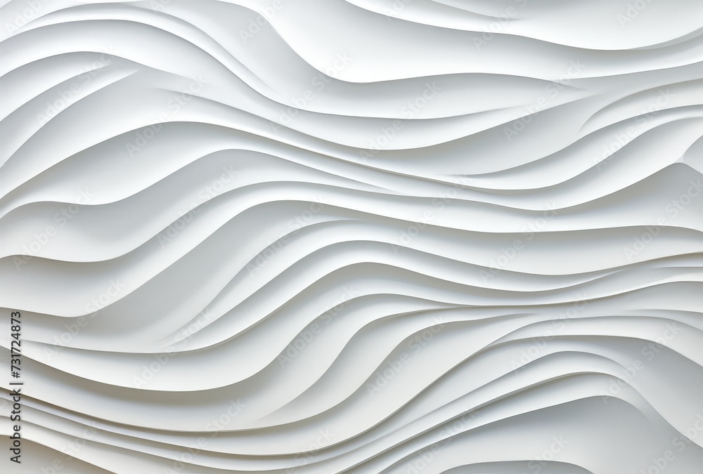 Abstract white background with wavy lines. 3d render illustration. Abstract white background with wavy lines. 3d render illustration.