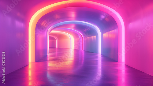 Neon tunnel Background