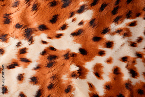 Spotted animal fur texture close up, background