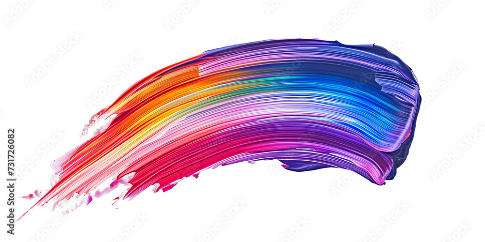 3d paint brush stroke, iridescent color isolated on transparent background. 3d paint brush stroke, iridescent color isolated on transparent background.