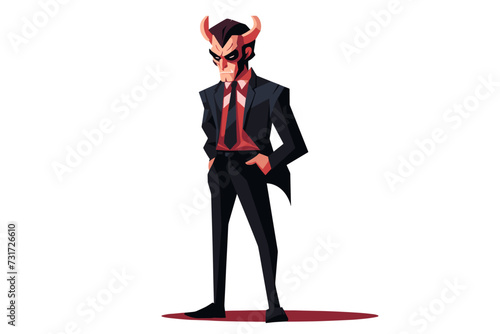 devil man isolated vector style