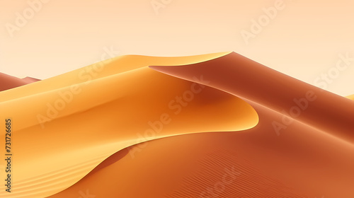 Desert landscape  sand dunes with wavy pattern