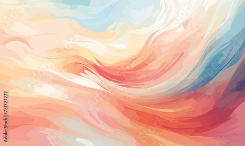 Digital sketch illustration showing a abstract paint strokes in color, soft watercolors, vector illustration