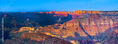 colorful Sunset at Grand Canyon seen from Mathers Point © travelview