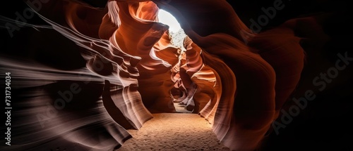 AI generated illustration of the majestic Navajo Upper Antelope Canyon - perfect wallpaper photo