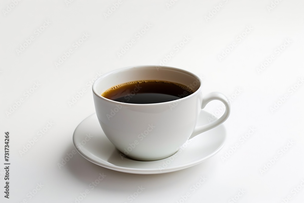 cup of freshly brewed coffee, slow living, enjoying the little things, delicious flavor and taste, white background : Generative AI cup of freshly brewed coffee, slow living, enjoying the little things, delicious flavor and taste, white background : Generative AI
