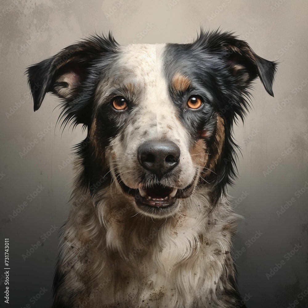 Portrait of an adorable dog, AI-generated. Portrait of an adorable dog, AI-generated.
