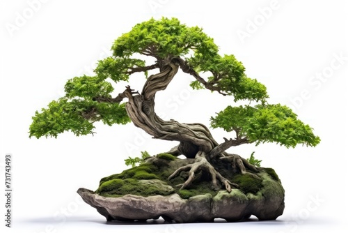 A bonsai tree isolated on white background