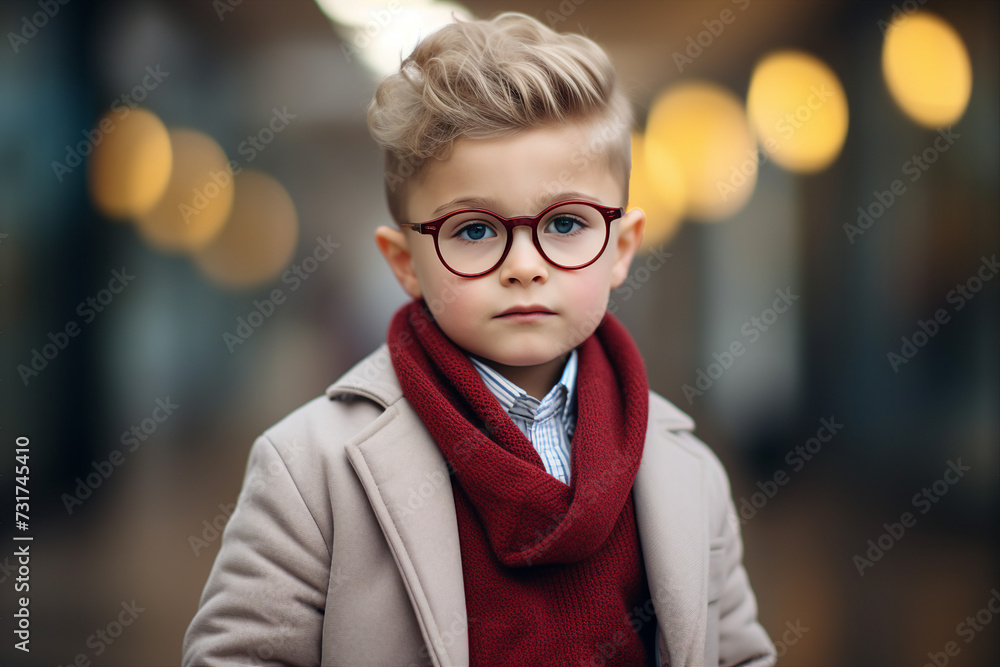 Designed with generative ai photo portrait of an intelligent adorable school student in the hallway Designed with generative ai photo portrait of an intelligent adorable school student in the hallway