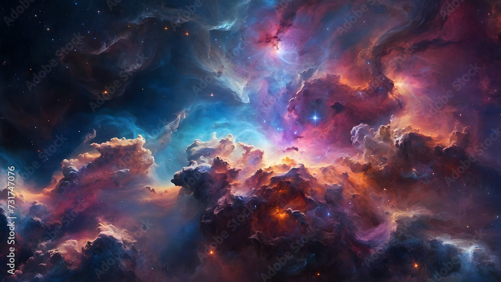 In the cosmic macrocosm, an ethereal composition unfolds, merging mystical plasma with starry fractals, evoking the infinite mysteries of the universe. In the cosmic macrocosm, an ethereal composition unfolds, merging mystical plasma with starry fractals, evoking the infinite mysteries of the universe.