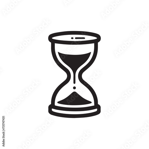 hourglass isolated on white