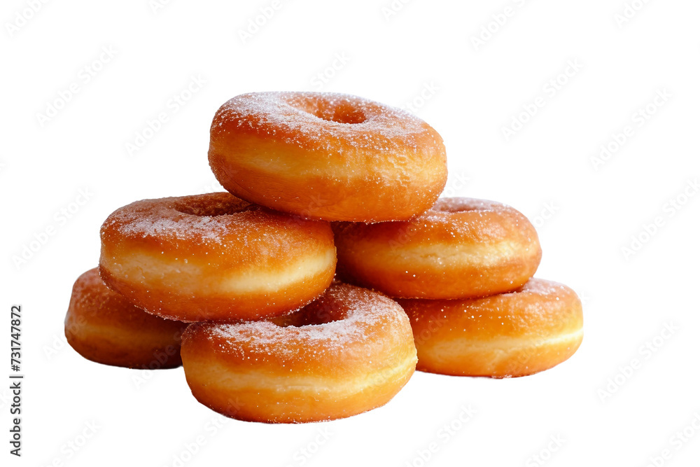 Donuts On Transparent Background.