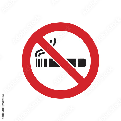 no smoking sign isolated on white