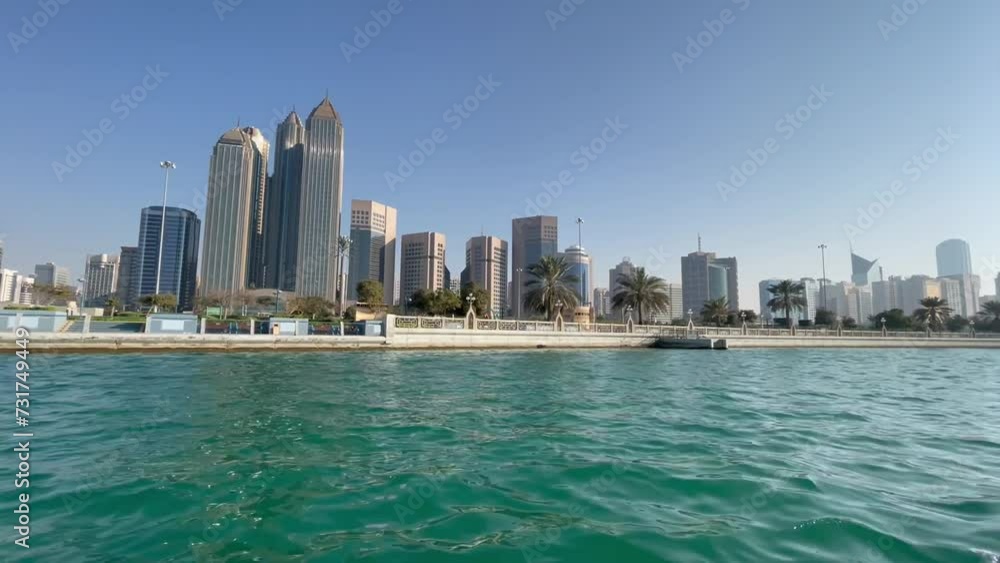 Buildings view from AbuDhabi sea Buildings view from AbuDhabi sea