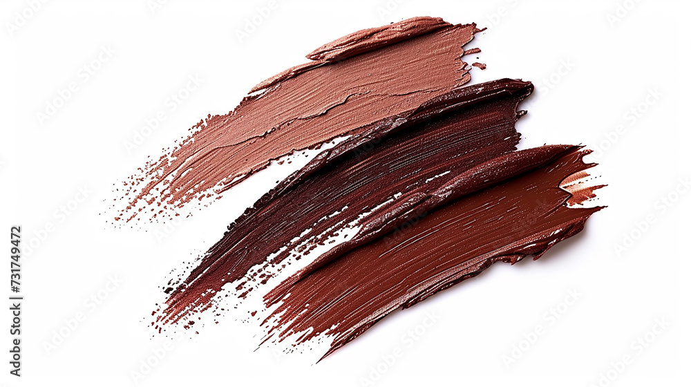 set of swatches of brown lipsticks. cosmetic product set of swatches of brown lipsticks. cosmetic product