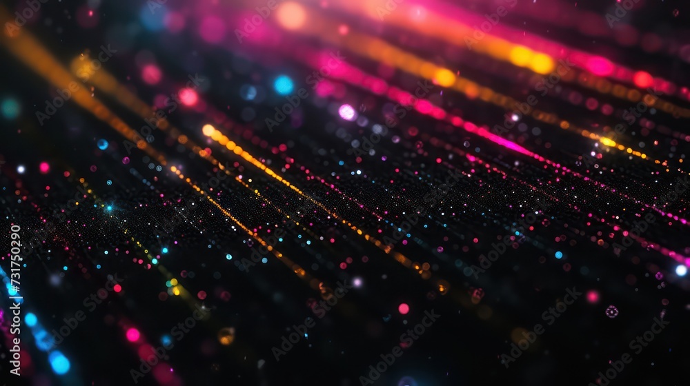 Futuristic background with speed effect motion. Neon-colored stripes on a matte black background Futuristic background with speed effect motion. Neon-colored stripes on a matte black background