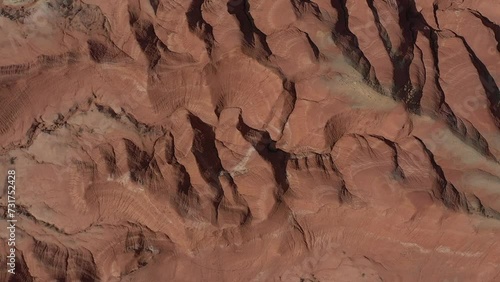 Drone view over Katutau mountains in Kazakhstan photo