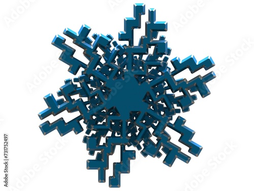 Plastic Snowflake Tree 3D print model
