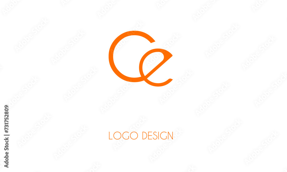 CE or EC Minimal Logo Design Vector Art Illustration CE or EC Minimal Logo Design Vector Art Illustration