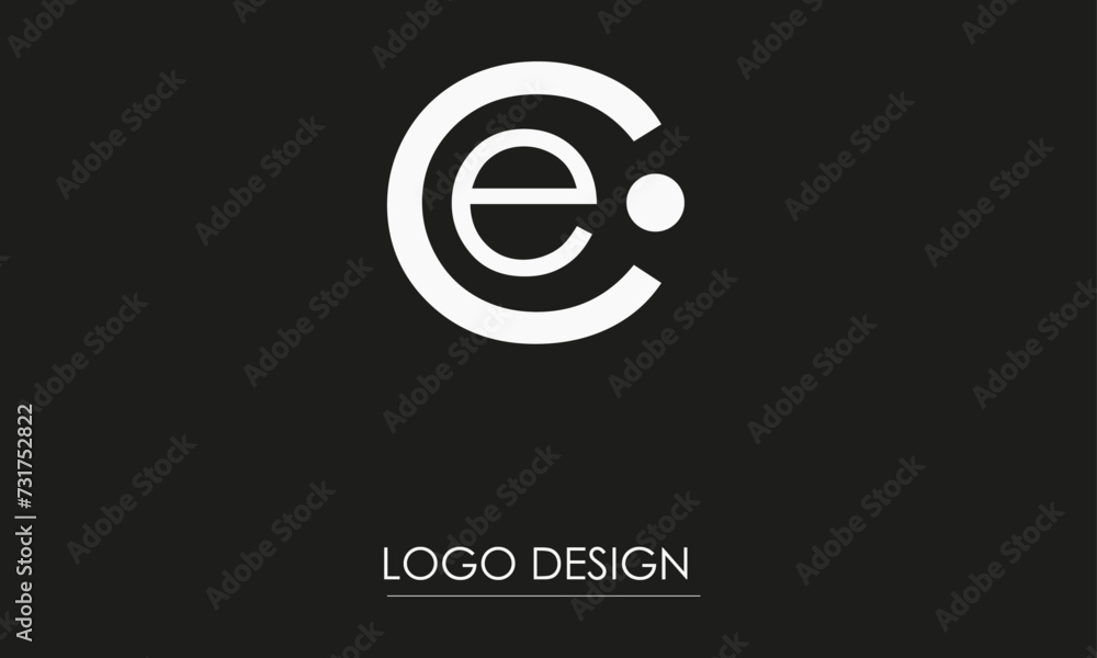 CE or EC Minimal Logo Design Vector Art Illustration CE or EC Minimal Logo Design Vector Art Illustration