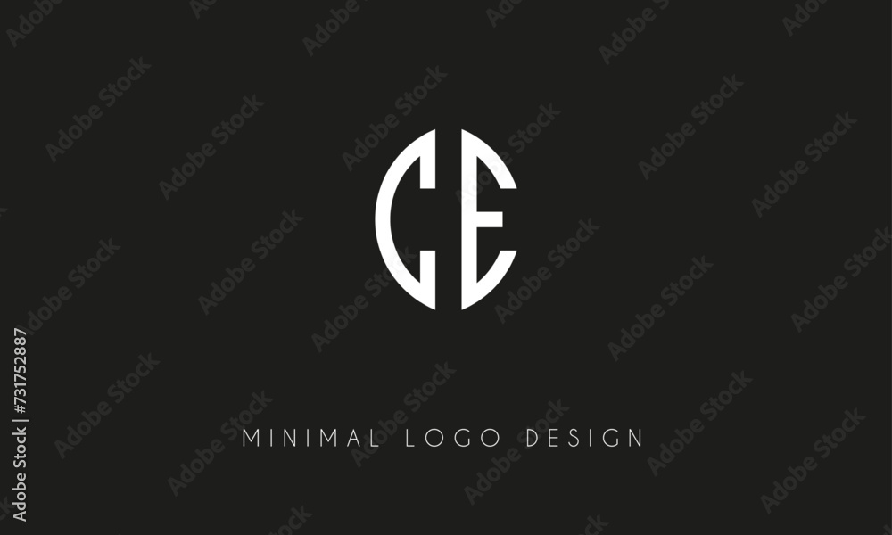 CE or EC Minimal Logo Design Vector Art Illustration CE or EC Minimal Logo Design Vector Art Illustration