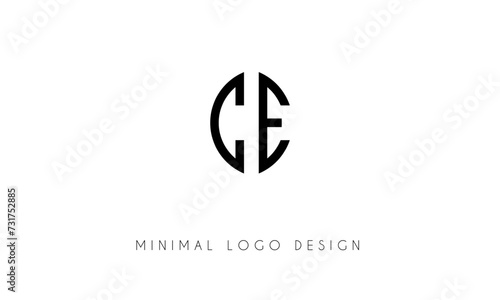 Free Download CE or EC Minimal Logo Design Vector Art Illustration  - GFXLoad