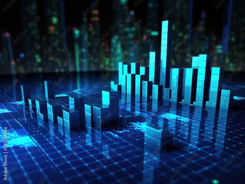 Stock market bar graph abstract background. Stock market bar graph abstract background.