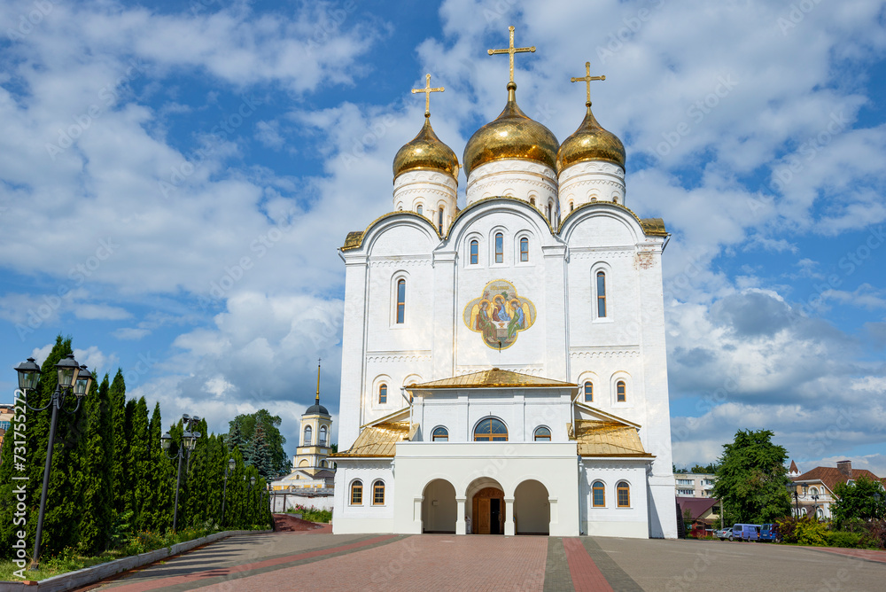 Cathedral of the Life-Giving Trinity on a sunny July day, Bryansk
