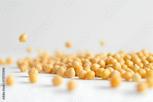 Chickpeas on White Background - Nutritious Legumes