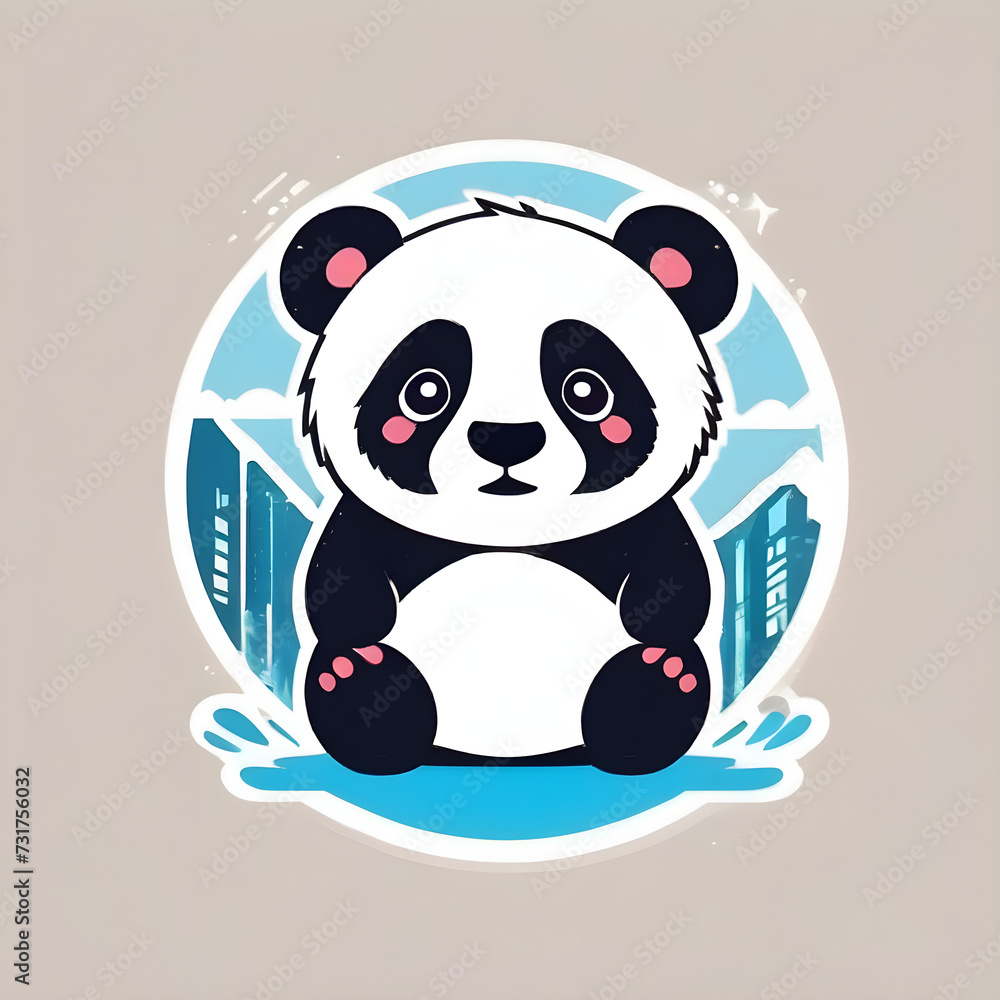 cartoon cute panda drawing vector image Stock Illustration Adobe Stock