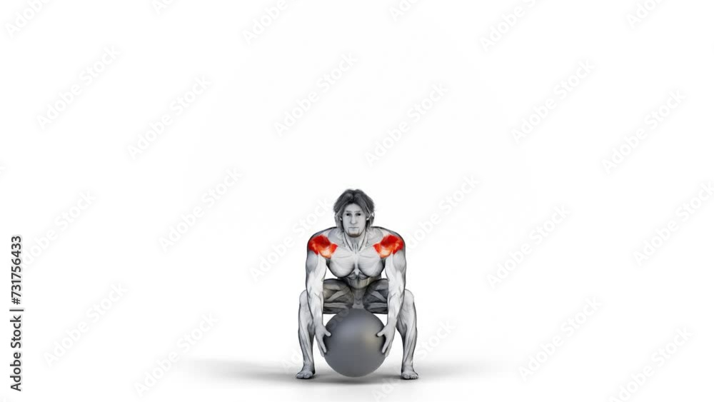 3d illustration of a male character exercising raise Ball Overhead and Throw down 3d illustration of a male character exercising raise Ball Overhead and Throw down