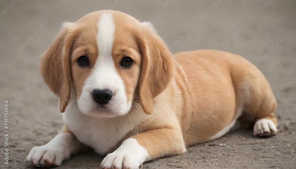 beagle dog portrait - cute dog looks into the camera