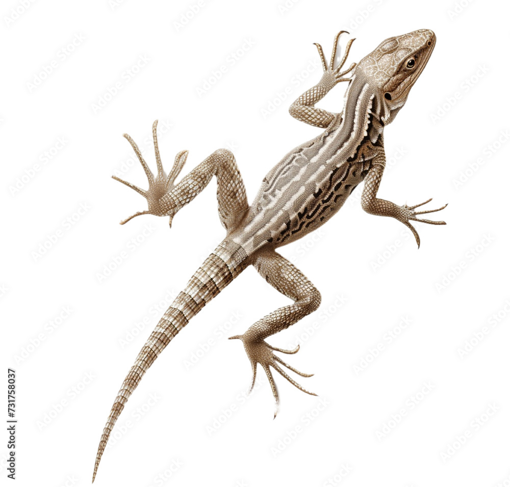 Naklejka premium Lizard Isolated on Transparent Background. Generated Ai