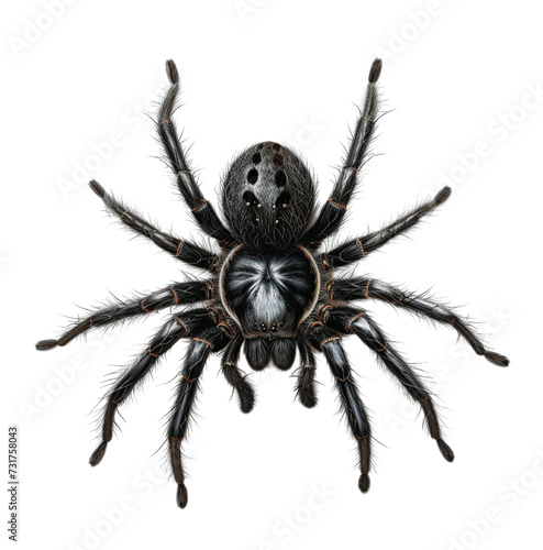 Spider Isolated on Transparent Background. Generated Ai