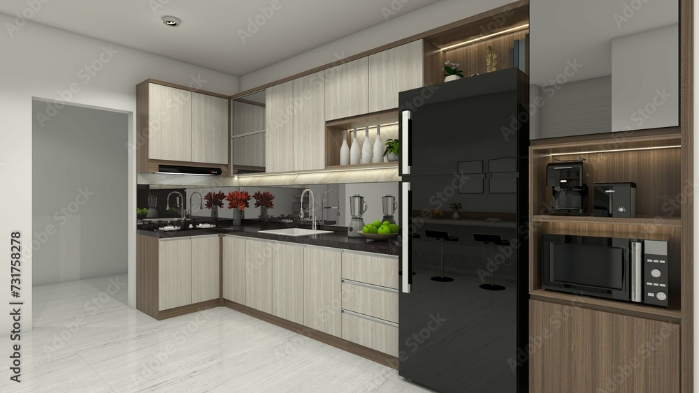 Rustic Kitchen Design with Wooden Cabinet Furnishing Rustic Kitchen Design with Wooden Cabinet Furnishing