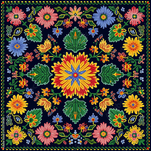 Wallpaper Mural Vector floral pattern with vintage retro design elements for spring and summer textiles Torontodigital.ca