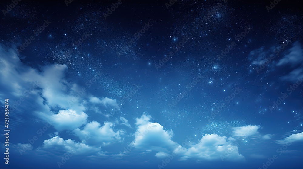 Landscape showing trees against a magical, starry night sky full of stars Landscape showing trees against a magical, starry night sky full of stars