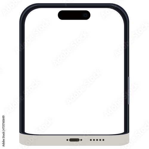 背景が透過されたスマートフォンのイラスト素材　携帯電話　携帯　スマホのベクター