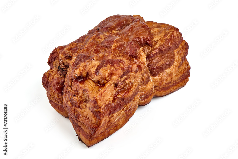 Cold smoked meat, isolated on white background. Cold smoked meat, isolated on white background.