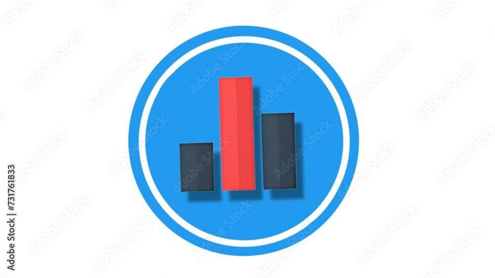Bar Chart Icon of nice animated for your videos easy to use with Transparent Background Bar Chart Icon of nice animated for your videos easy to use with Transparent Background