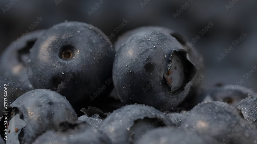 Juicy Gems Macro of Fresh Sweet Blueberries Juicy Gems Macro of Fresh Sweet Blueberries