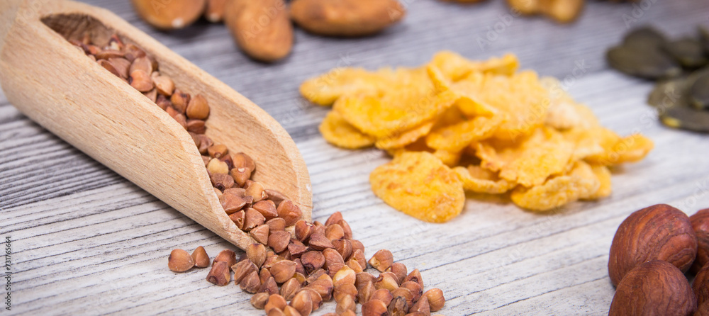 Healthy food as source natural magnesium, fiber and other vitamins and minerals Healthy food as source natural magnesium, fiber and other vitamins and minerals